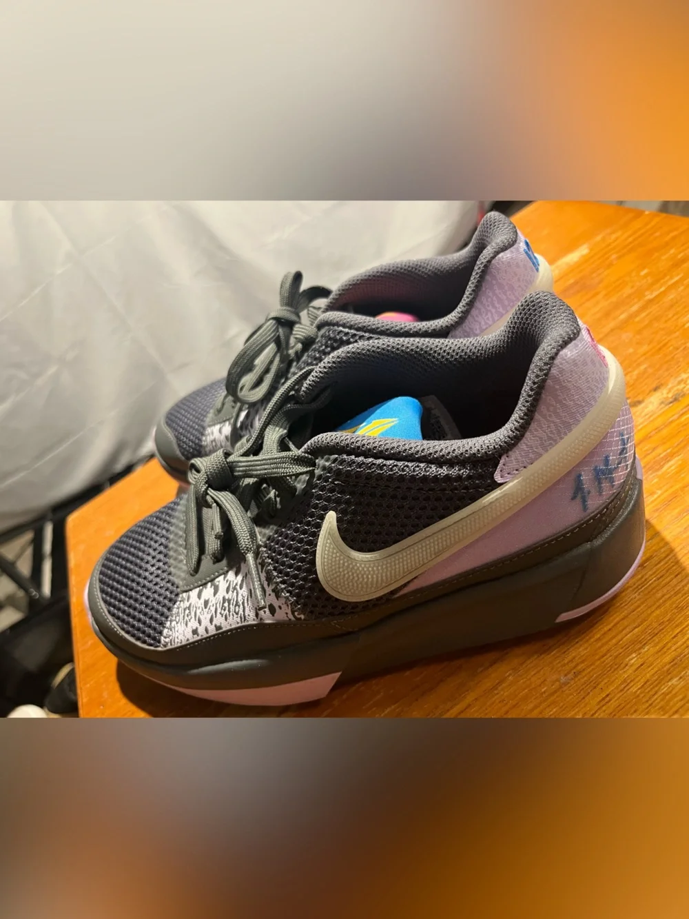 Nike Boys Ja 1 'Personal Touch' signature mismatched colors basketball shoe 5.5Y